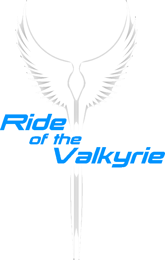 The text Ride of the Valkyrie is superimposed over a pair of stylized wings.